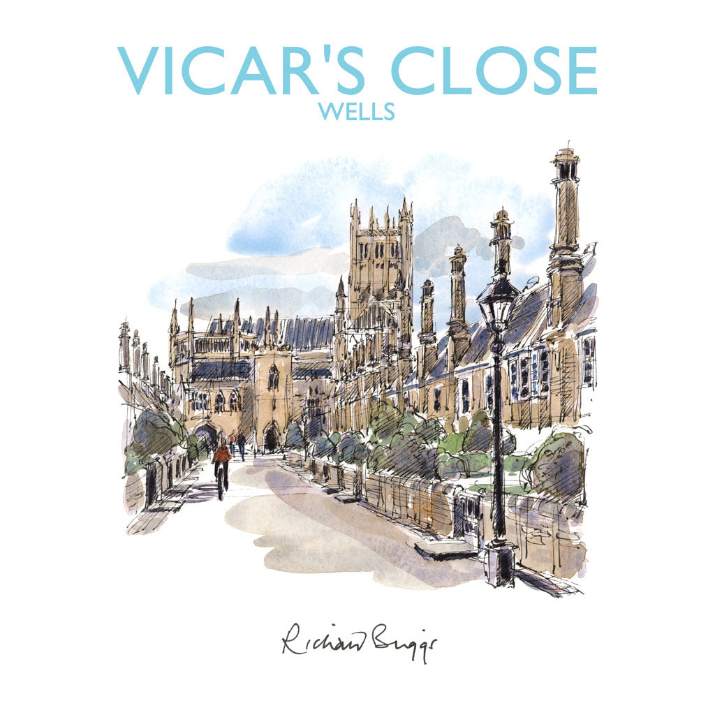 BRI348: Wells Vicar's Close towards Wells Cathedral