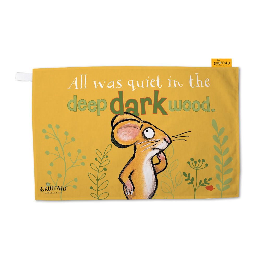Bring the Deep Dark Wood Magic to Your Kitchen: Celebrate 25 Years with the Gruffalo Tea Towel!