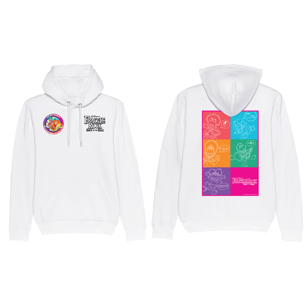 Pop Art - Fraggle Rock Hoodie White