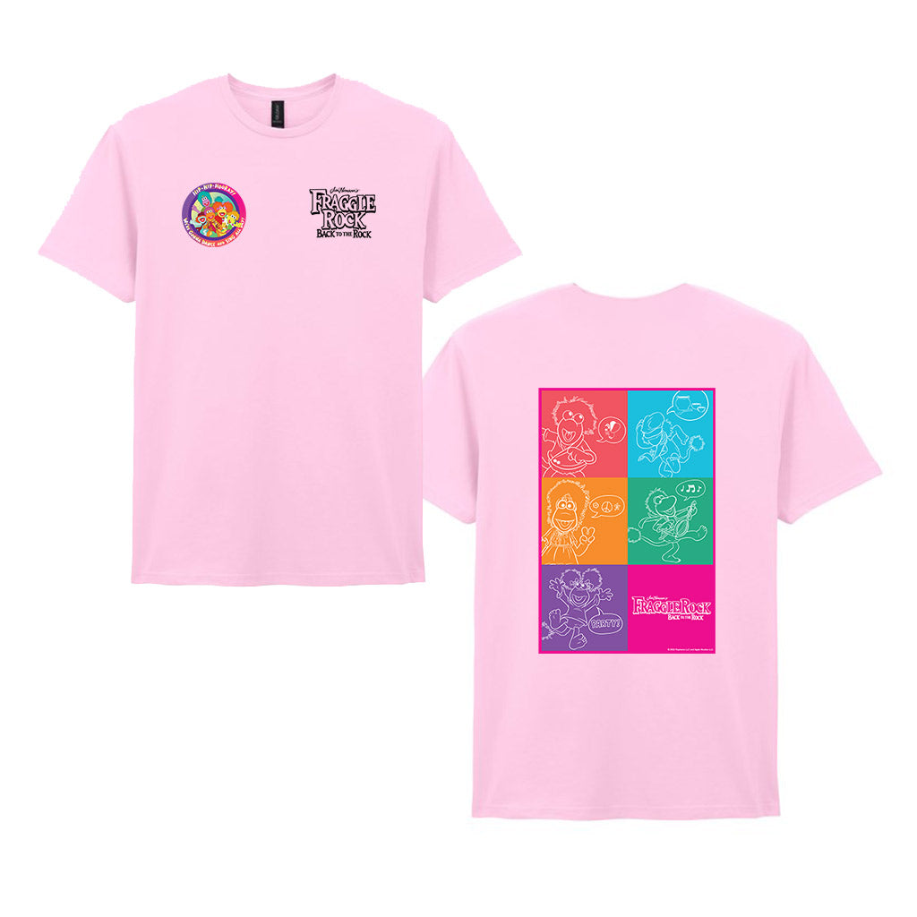 Pop Art - Fraggle Rock T-Shirt Light Pink