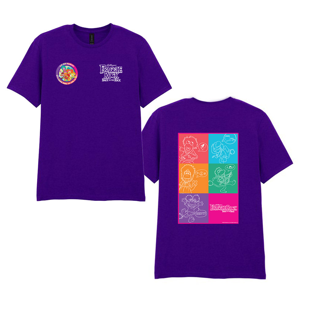 Pop Art - Fraggle Rock T-Shirt Purple