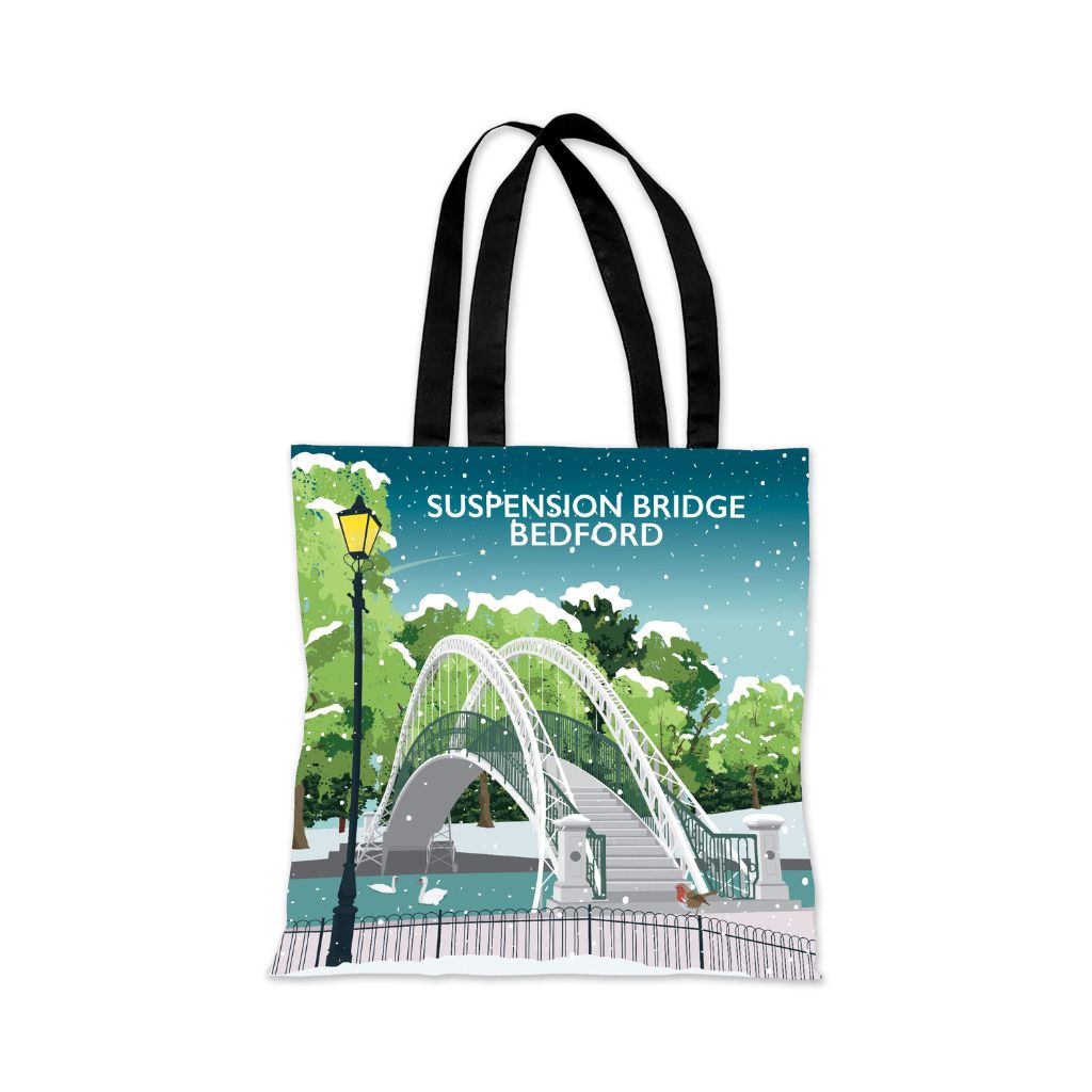 TMBED048 Suspension Bridge, Bedford Winter