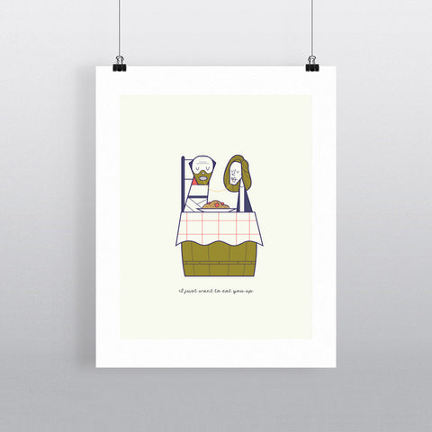 I Just Want To Eat You Up 24" x 32" Matte Mounted Print