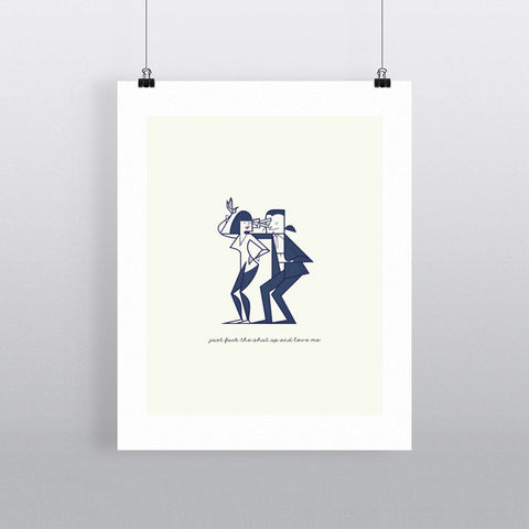 Just **** The Shut Up And Love Me 24" x 32" Matte Mounted Print