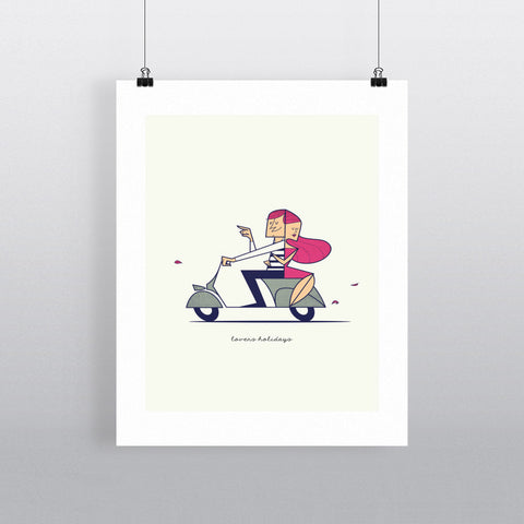 Lovers Holidays 24" x 32" Matte Mounted Print