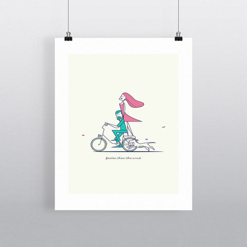 Faster Than The Wind 24" x 32" Matte Mounted Print