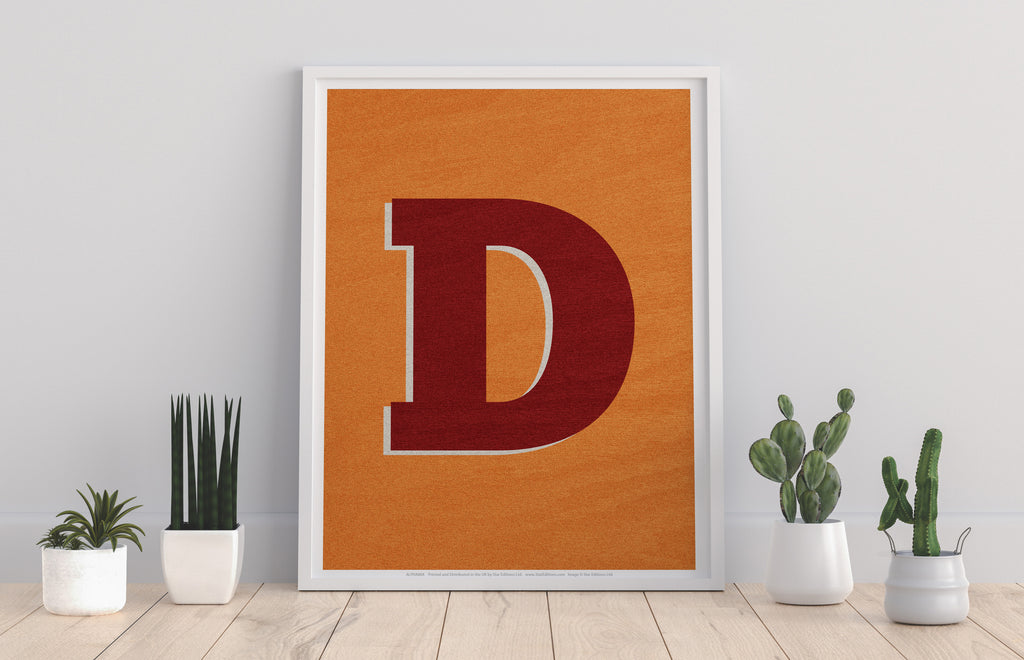 Letter D Alphabet - 11X14inch Premium Art Print