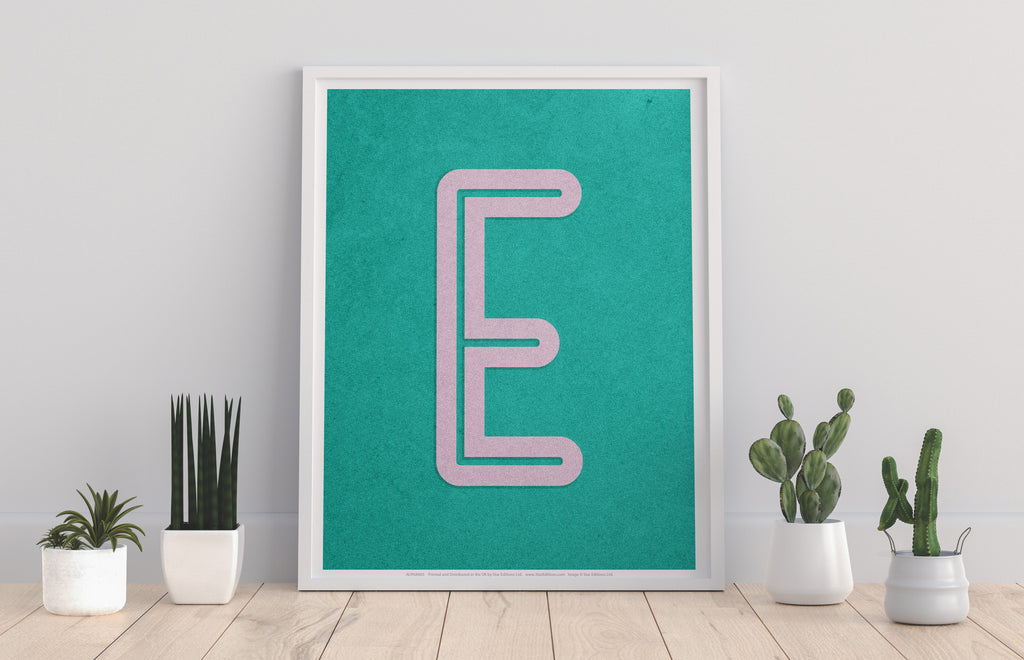 Letter E Alphabet - 11X14inch Premium Art Print
