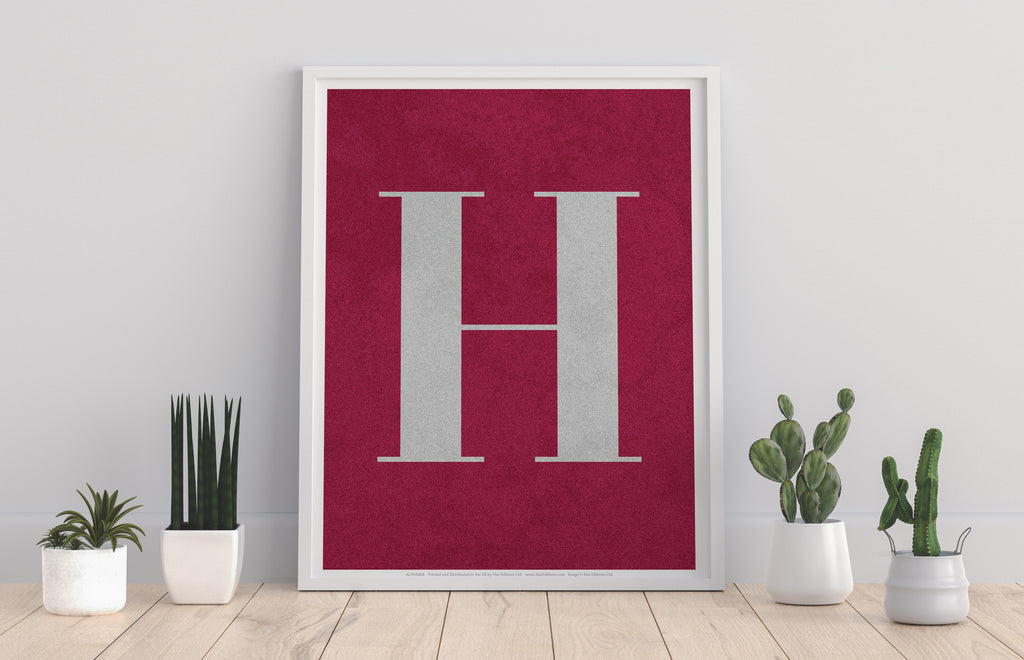 Letter H Alphabet - 11X14inch Premium Art Print
