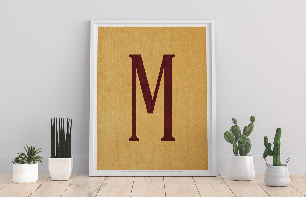 Letter M Alphabet - 11X14inch Premium Art Print