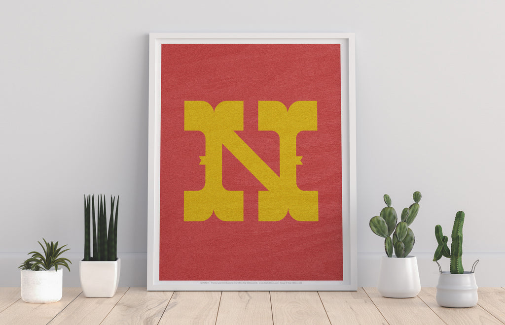 Letter N Alphabet - 11X14inch Premium Art Print