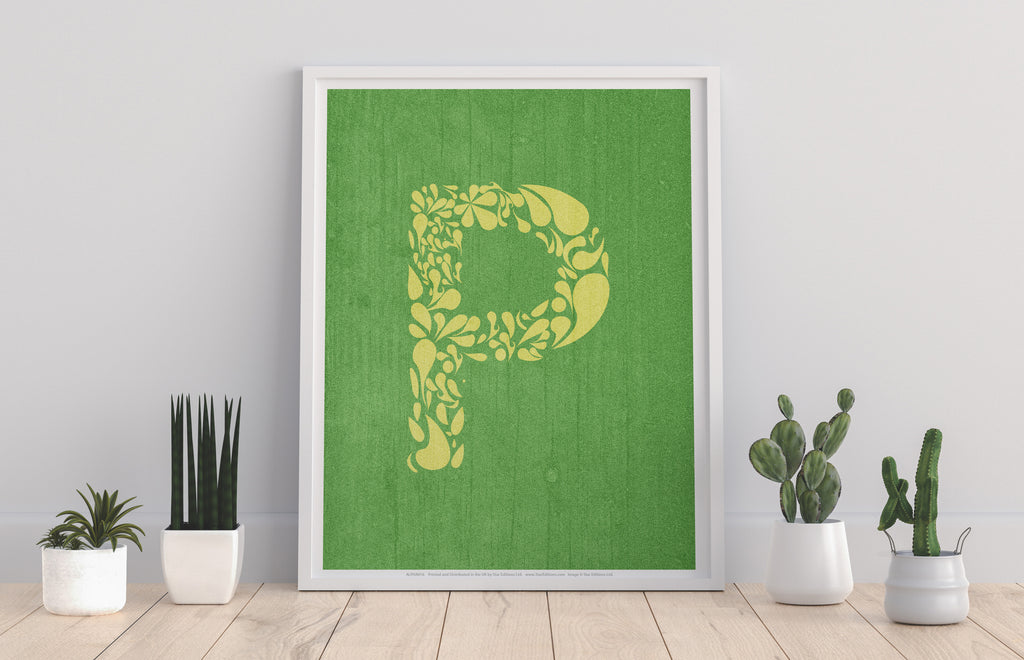 Letter P Alphabet - 11X14inch Premium Art Print