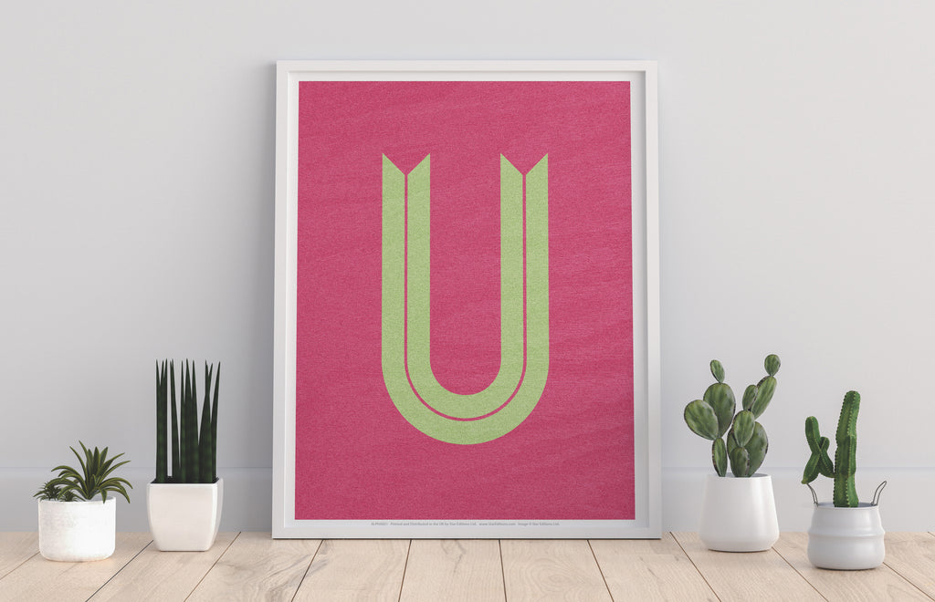 Letter U Alphabet - 11X14inch Premium Art Print