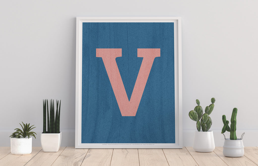 Letter V Alphabet - 11X14inch Premium Art Print