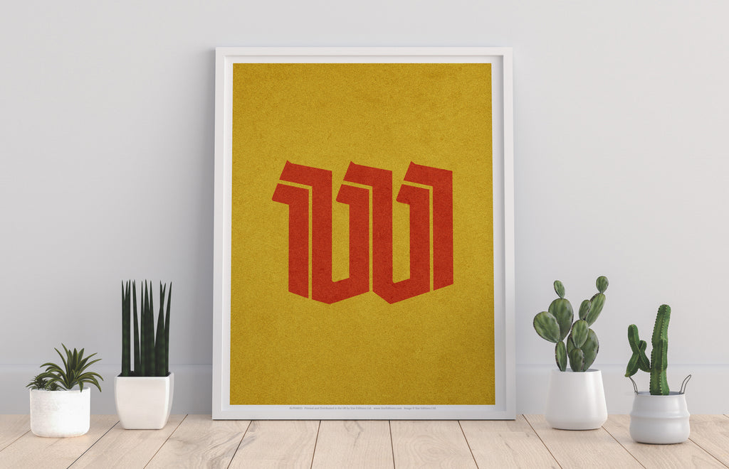 Letter W Alphabet - 11X14inch Premium Art Print