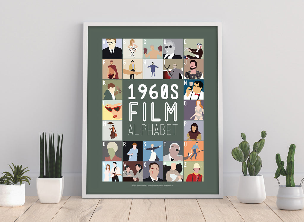 1960's Film Alphabet - 11X14inch Premium Art Print