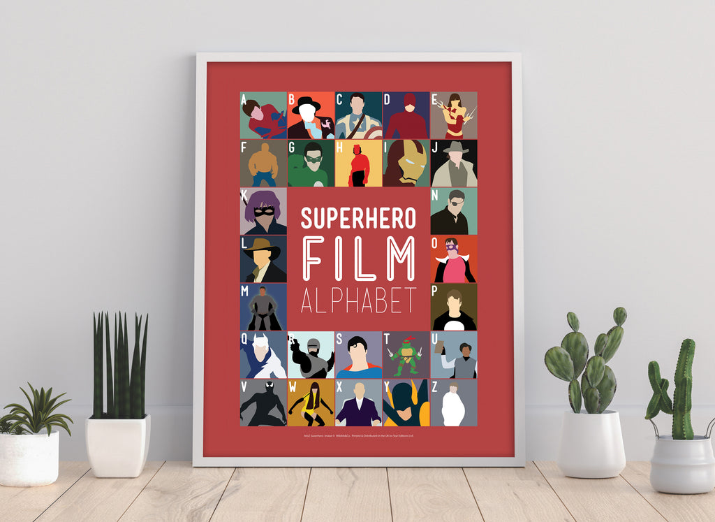 Superhero Film Alphabet - 11X14inch Premium Art Print