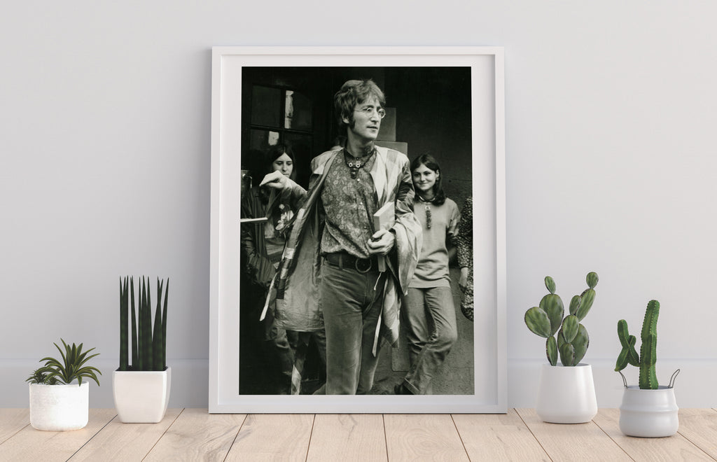 The Beatles - John Lennon With Book - Premium Art Print