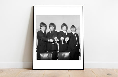 The Beatles - Holding Crosses - 11X14inch Premium Art Print