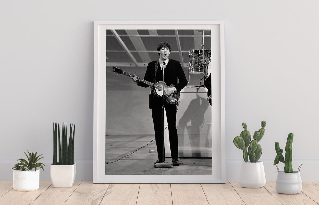 The Beatles - Paul Mccartney Singing - Premium Art Print