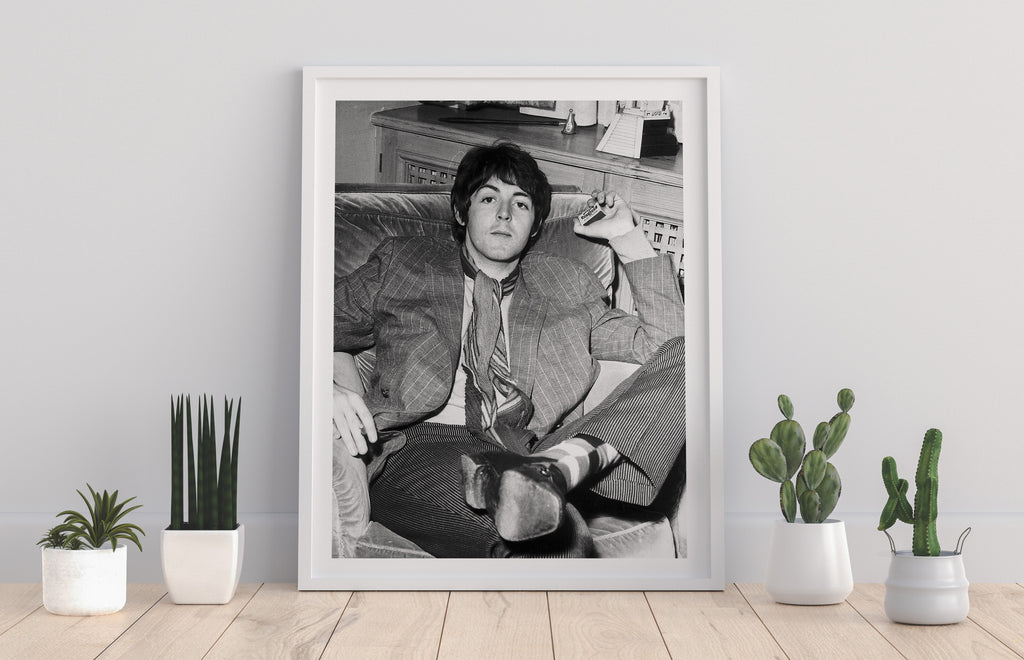 The Beatles - Paul Mccartney Siting On Armchair Art Print
