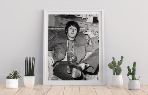 The Beatles - Paul Mccartney Siting On Armchair Art Print