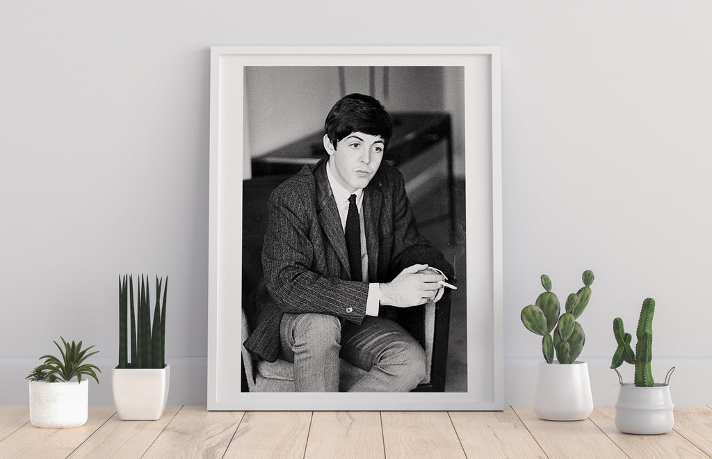 The Beatles - Paul Mccartney Smoking - Premium Art Print