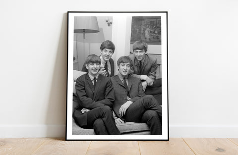 The Beatles - Together On Sofa - 11X14inch Premium Art Print