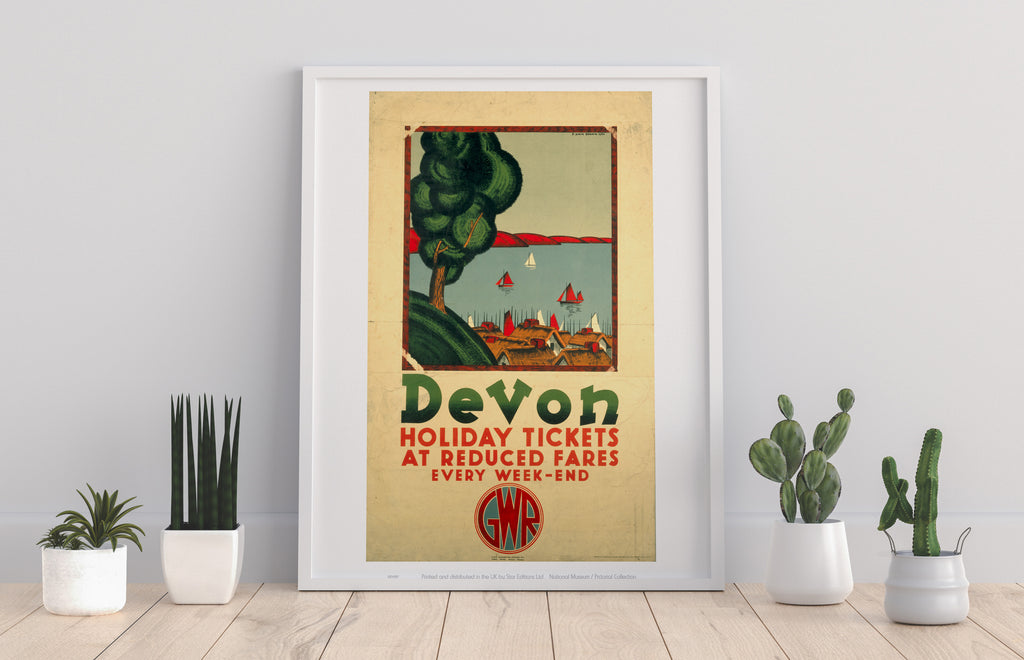 Devon Holiday Tickets At Reduced Fares - Premium Art Print