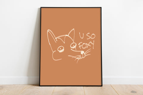 Fox- Foxy - 11X14inch Premium Art Print