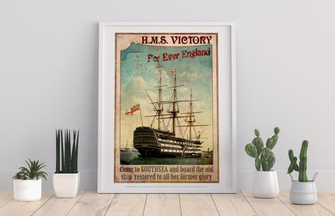 H.M.S. Victory - Southsea - 11X14inch Premium Art Print