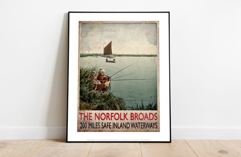 Norfolk Broads - Fishing - 11X14inch Premium Art Print