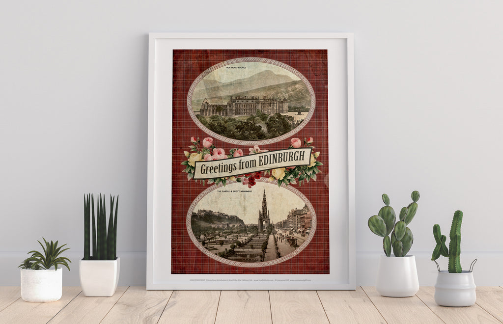 Greetings From Edinburgh - 11X14inch Premium Art Print