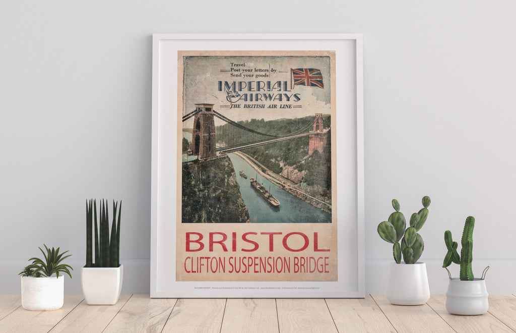 Clifton Suspension Bridge - Imperial Airways - Art Print