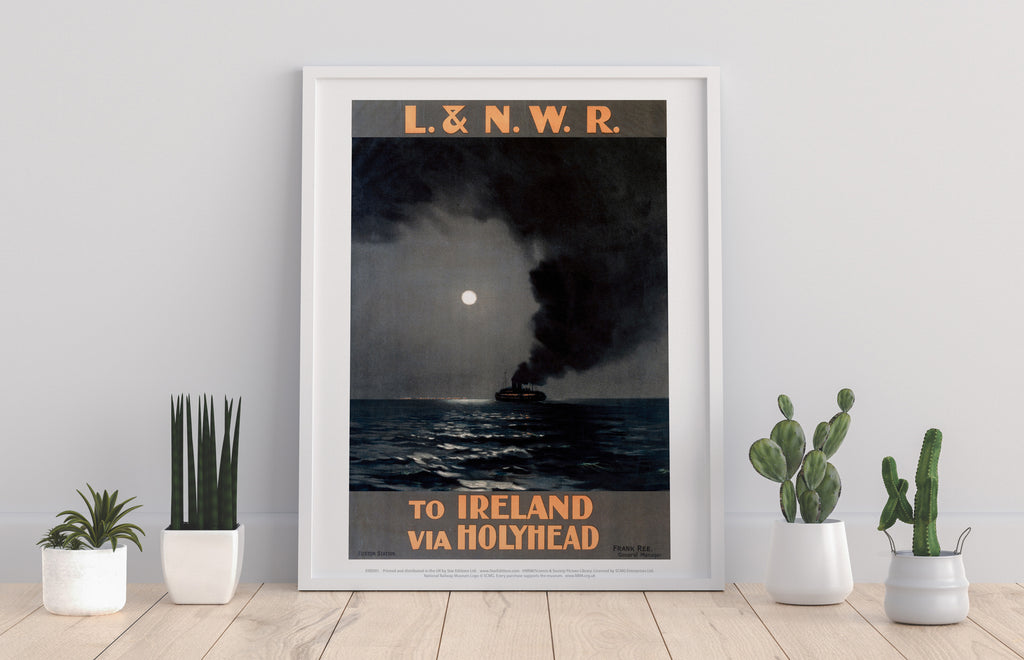To Ireland From Holyhead - L & N W R - Premium Art Print