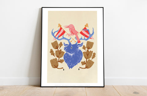 Stags Head - 11X14inch Premium Art Print