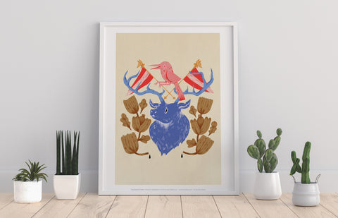 Stags Head - 11X14inch Premium Art Print
