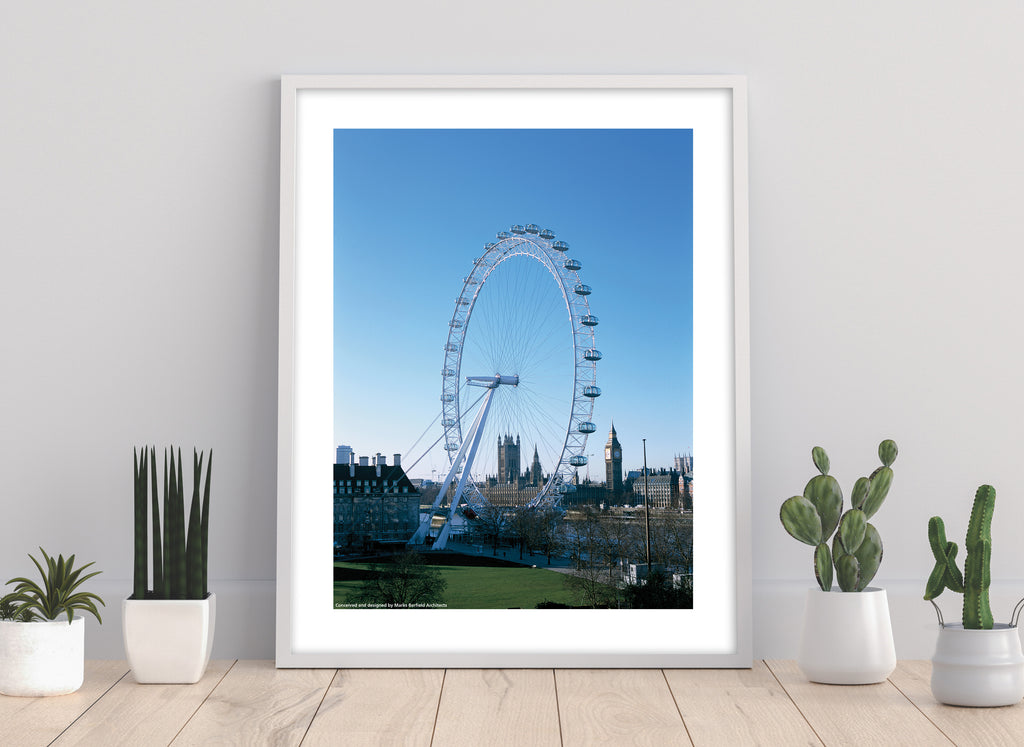 London Eye, Houses Of Parliment And Big Ben - Art Print