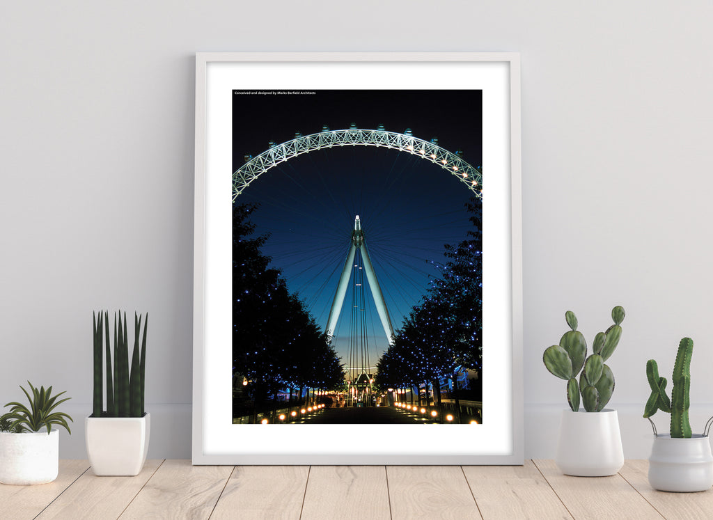 London Eye At Night - 11X14inch Premium Art Print