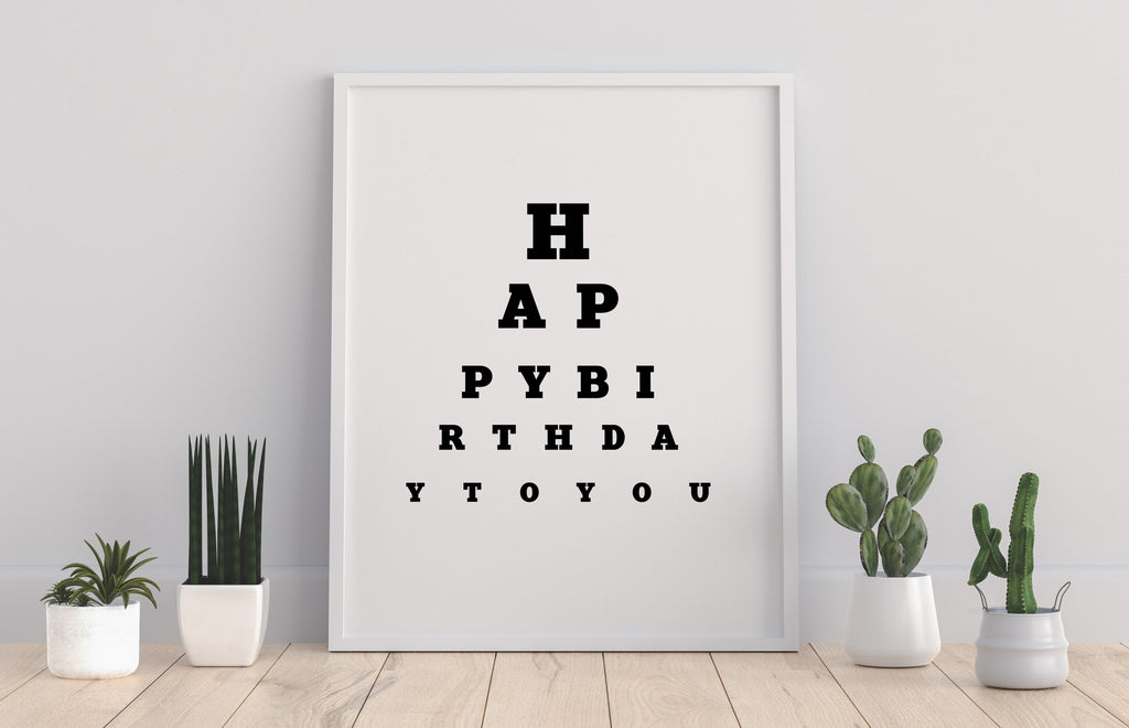 Eye Test - Happy Birthday - 11X14inch Premium Art Print