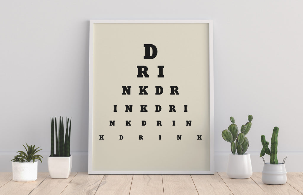Eye Test - Drink Drink Drink - Off White - 11X14inch Premium Art Print