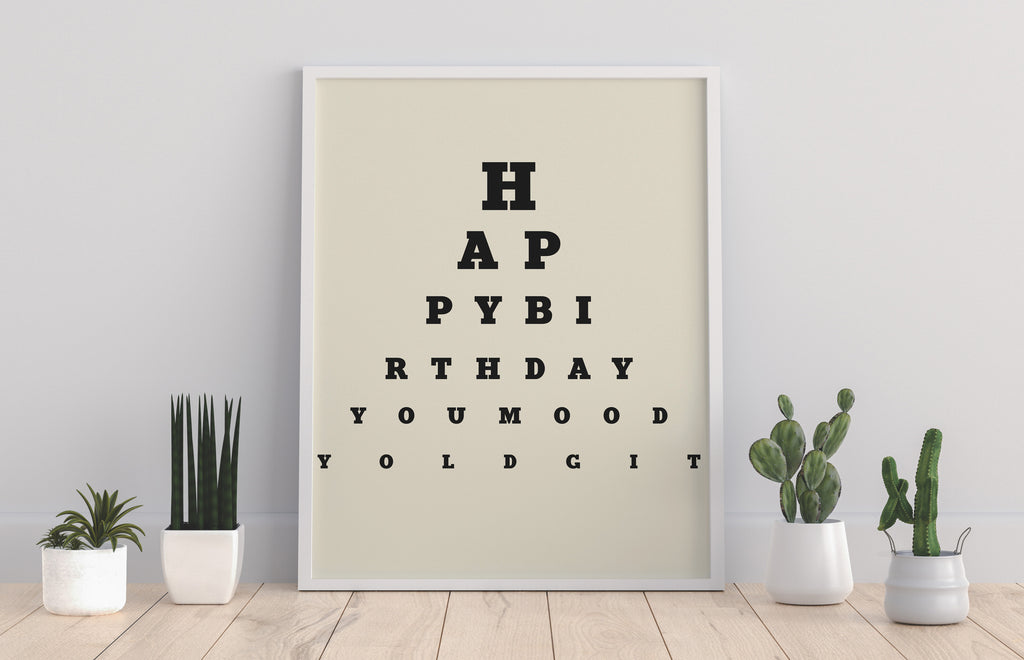 Eye Test - Moody Old Git - 11X14inch Premium Art Print