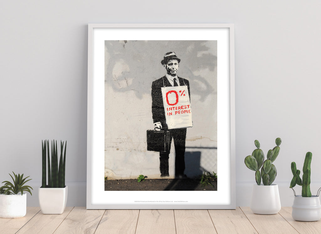 Graffiti Art - Not Interested - 11X14inch Premium Art Print