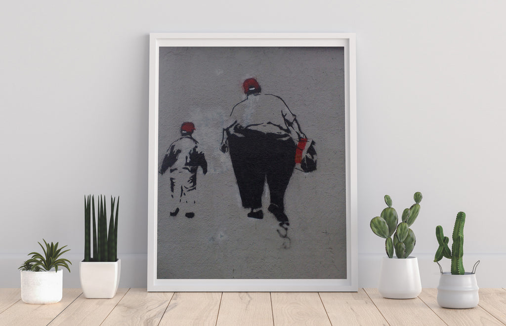 Graffiti Art - Little And Large - 11X14inch Premium Art Print