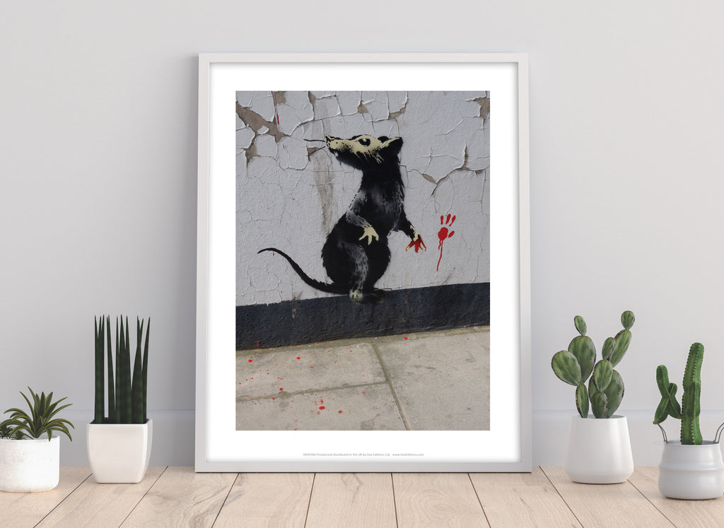 Graffiti Art - Paw Print - 11X14inch Premium Art Print