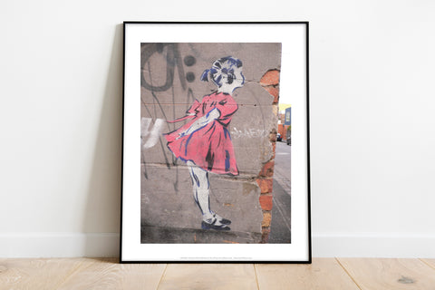 Graffiti Art - Little Girl - 11X14inch Premium Art Print
