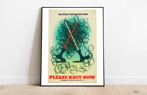 Poster - Please Knit Now - 11X14inch Premium Art Print