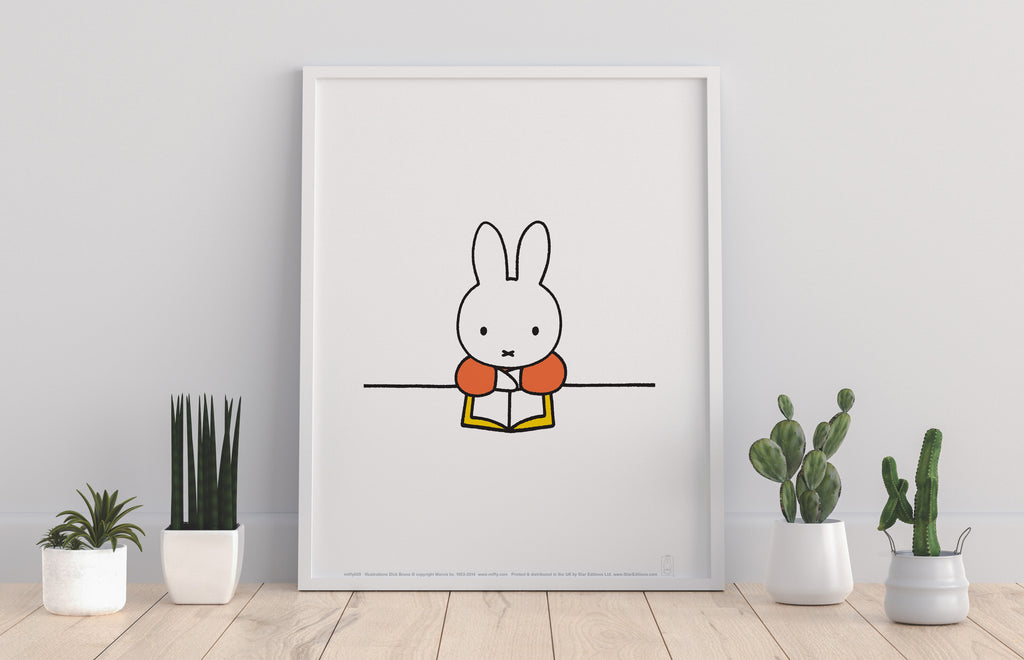Miffy - Reading A Book - 11X14inch Premium Art Print