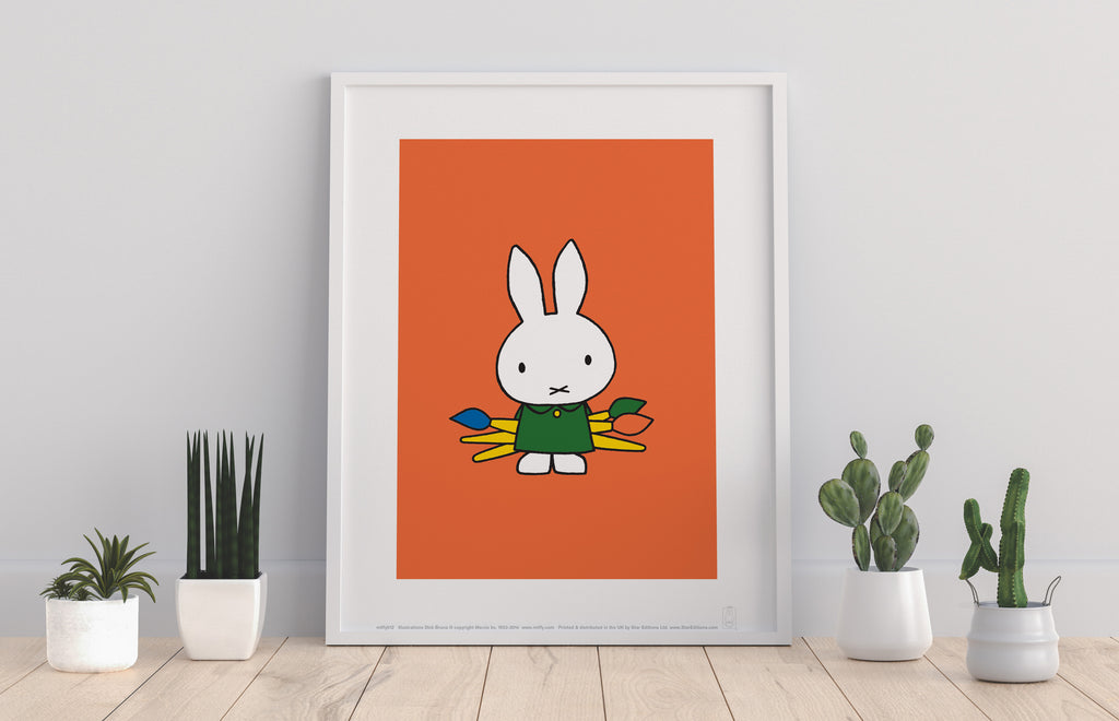 Miffy -Paintbrushes - 11X14inch Premium Art Print