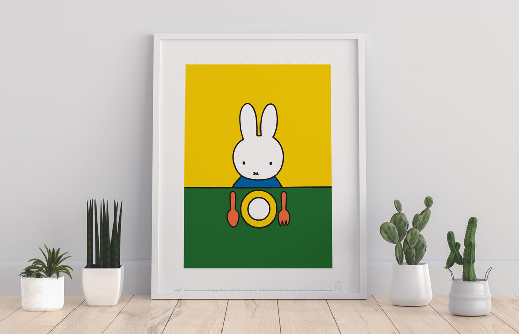 Miffy - Eating Dinner - 11X14inch Premium Art Print